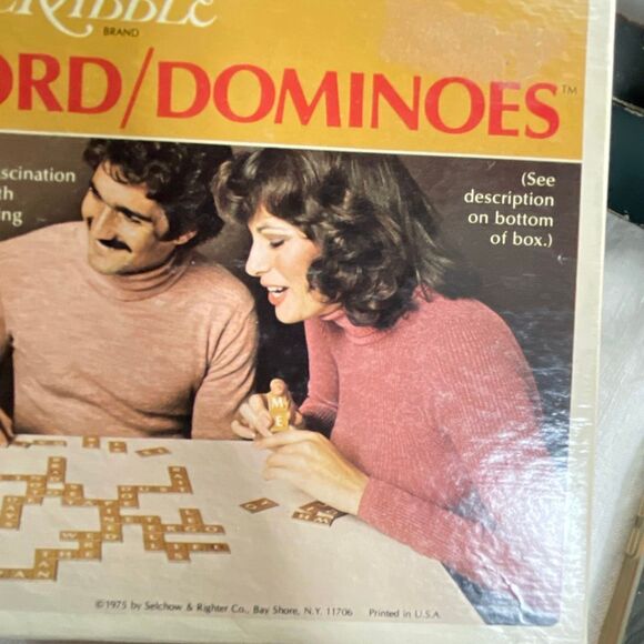 Vintage Scrabble Crossword Dominoes 1975 Selchow & Righter Co. - Picture 3 of 8